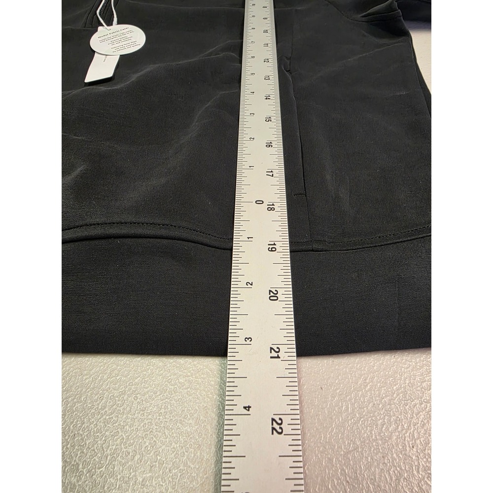 ODODOS Women Quarter Zip Pullover Sweatshirt Black Modal Blend XL - Picture 6 of 7